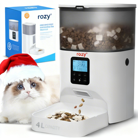 verozy® Royal Feline Dining Butler: Smart Automatic Cat Feeder | Timed Portion Control, Guilt-Free Vacations & Stress-Free Mealtimes for Your Fur Royalty!