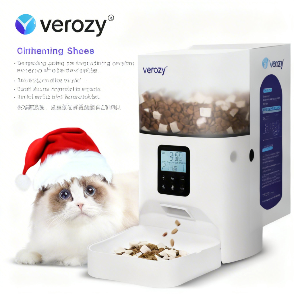 verozy® Purr-fect Meal Maestro Automatic Cat Feeder – Your Kitty’s 24/7 Personal Feast Butler | Timed Custom Portions, Fresh Meals, No More Early Morning Cat Alarms!